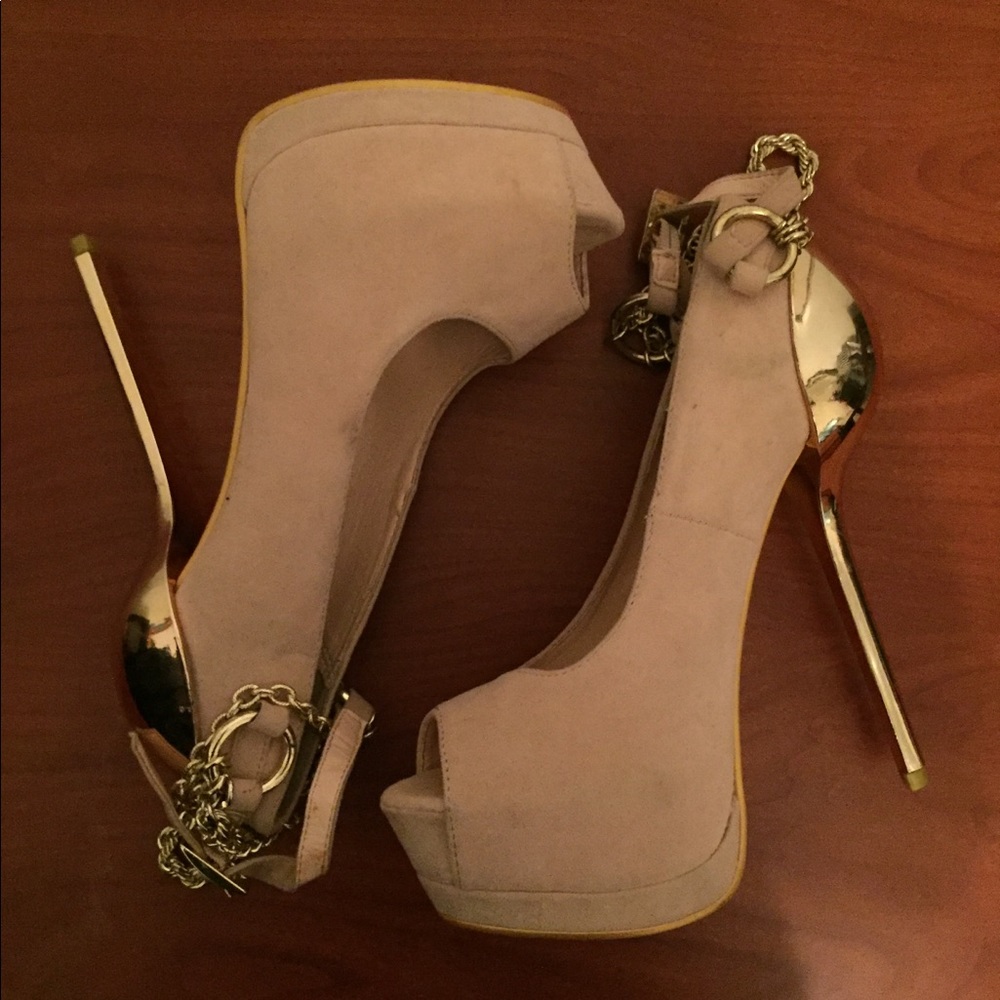 Beige stilettos
